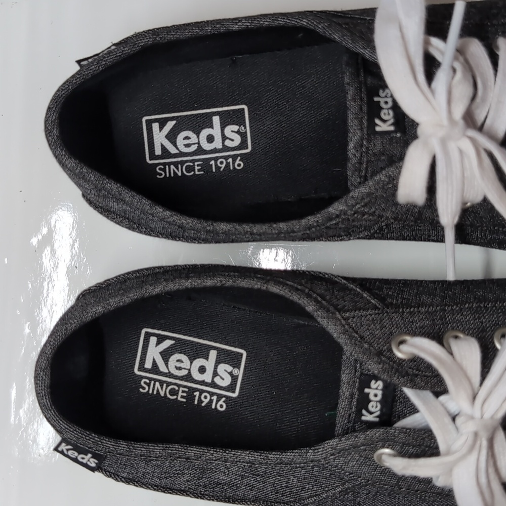 Keds Coursa Heathered Black Shoes Lace Up Casual Fabric Sneakers Womens Size 8 - Picture 5 of 16